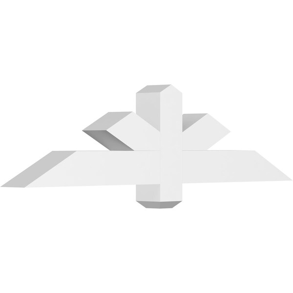 Ekena Millwork Kennewick Architectural Grade PVC Gable Bracket, 48"W x 12"H x 4"D x 4"F, 6/12 Pitch GBP048X12X0404KEN00 - main